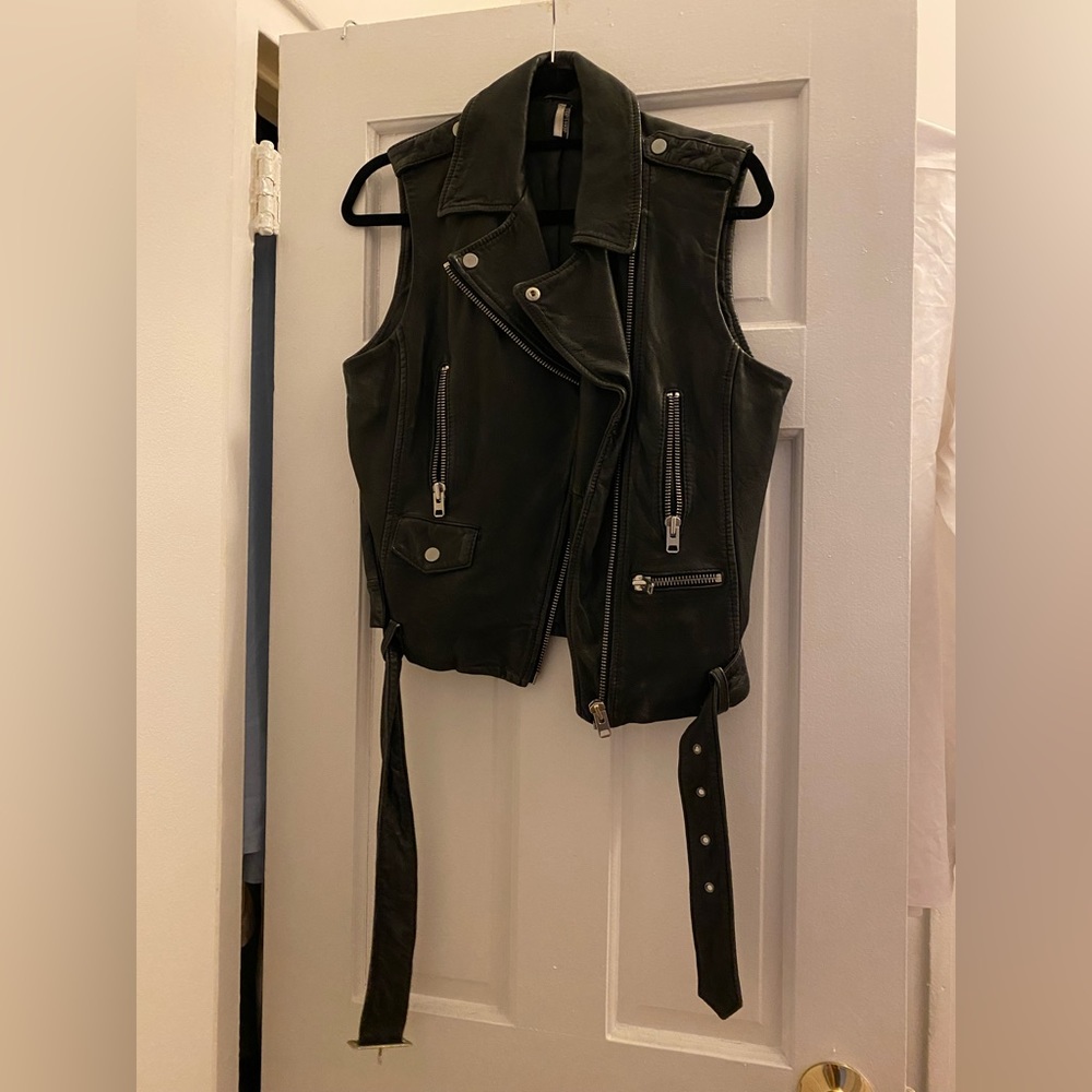 Leather Vest Topshop